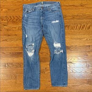 7 For All Mankind Light Blue Skinny Jeans